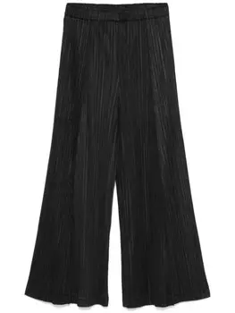 Pleats Please Issey Miyake широкие брюки Thicker Bottons 2, черный