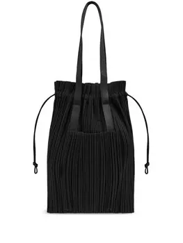 Pleats Please Issey Miyake сумка-тоут с кулиской, черный