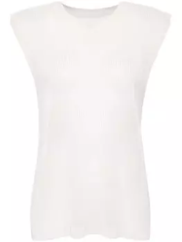 Pleats Please Issey Miyake топ Tatami July, белый