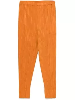Pleats Please Issey Miyake укороченные брюки со складками, оранжевый