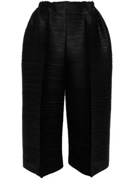 Pleats Please Issey Miyake укороченные брюки Thicker Bounce, черный
