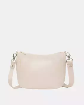 Плечевой ремень из белой кожи с застежкой-молнией Mandarina Duck, бежевый