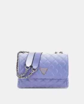 Плечевой ремень с магнитной застежкой и металлической ручкой Guess, сиреневый