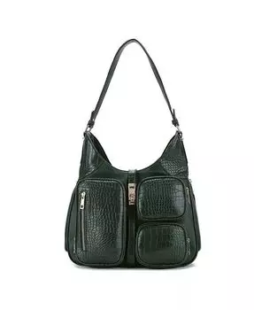 Плечо Daphne с тиснением под крокодила от Mia K Mkf Collection, зеленый