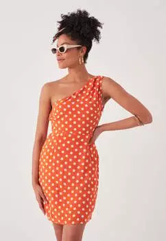 Плечо платье Herita, оранжевый