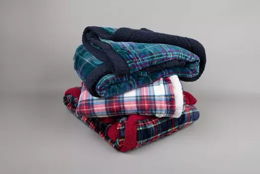 Плед 130х160 сдвоенный с аппликацией Riviera, зеленый