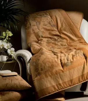 Плед Alviero Martini Geo Classic In Cotton Satin 130170, коричневый