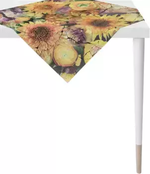 Плед APELT средний "1314 Осенняя пора, осенние украшения, осень", (1 шт.), цифровая печать 88х88 см, оранжевый/желтый