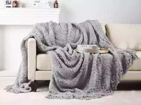 Плед Beliani, серый