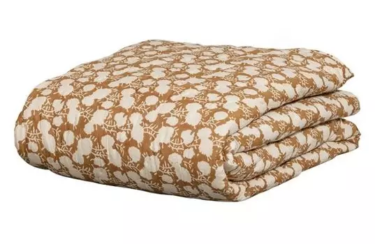 Плед BePureHome Foliage, 265x220x1 см, коричневый