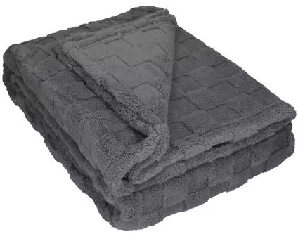 Плед Betz VENICE шахматная доска XXL 150х200 см цвет: графит Betzshop