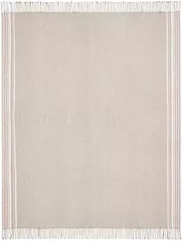 Плед Бидерлак с бахромой Essence цвет серый размер 140 х 190 biederlack, бежевый