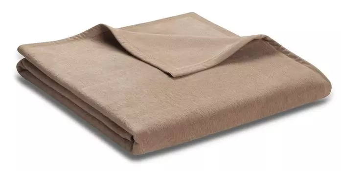 Плед Бидерлак с окантовкой велюровой тесьмой Точный размер 220 х 240 biederlack, бежевый