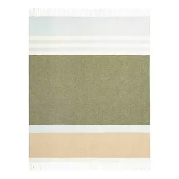 Плед Biederlack Blockstripe, 170 см, зеленый