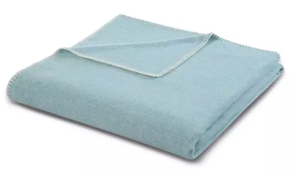 Плед Biederlack из переработанной шерсти Light Wool цвет Light Azur размер 150 х 200см