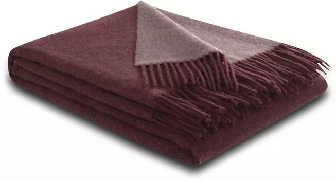Плед Biederlack кашемировый цвет бордо-парфе размер 150 х 200 Herrmann Biederlack