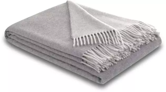 Плед Biederlack кашемировый цвет серебро-камень размер 150 х 200 Herrmann Biederlack