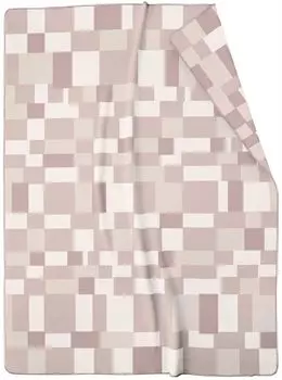 Плед Biederlack нюанс розового цвета в клетку из смесового хлопка 150 х 200 см., розовый