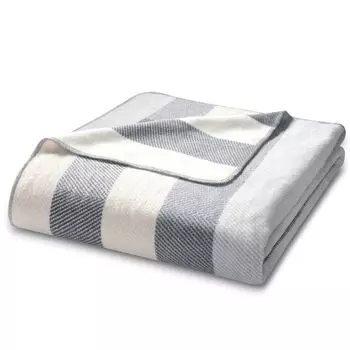 Плед Biederlack в технике переплетения Цвет Бежево-Серый Размер 150х200см