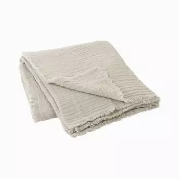 Плед Blomus двуспальный, шерстяной плед, диванный плед, мягкий плед, хлопок, лунный луч, 130 х 200 см, 66532