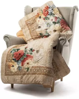 Плед Caleffi Royal In Combed Cotton 130170, золотистый