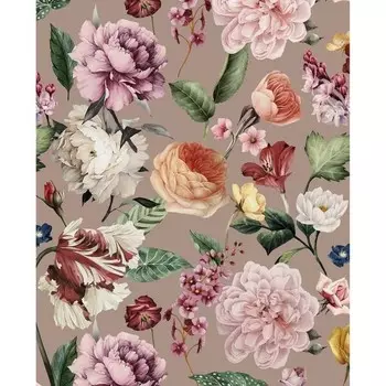 Плед Descanso Fiori, 160 см, серо-коричневый