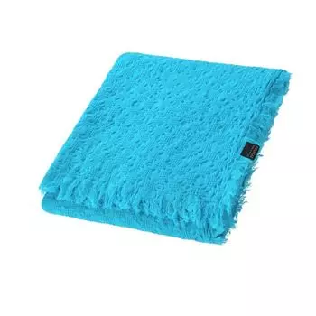 Плед Detroit, чистый хлопок, с 3D эффектом, 130х180 см, желтый Proflax, синий