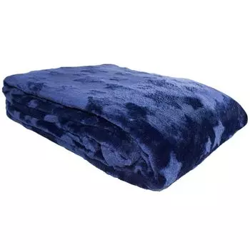 Плед для дивана с сердечками/звездами 150 х 200 см фланелевой плед Marabella, синий