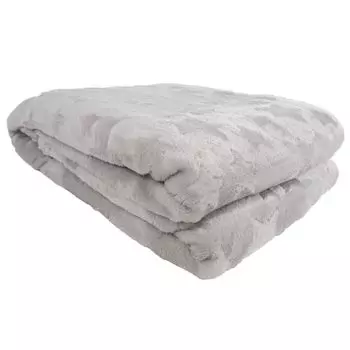 Плед для дивана с сердечками/звездами 150 х 200 см фланелевой плед Marabella, светло-серый