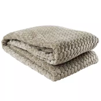 Плед для дивана в горошек 150 х 200 см. Плед в горошек Marabella, серо-коричневый