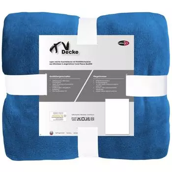 Плед для телевизора, плед с рукавами, плед для дивана, теплый флисовый плед с рукавами синий 145х205см CelinaTex