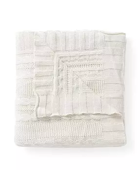 Плед дублинской вязки VCNY Home, слоновая кость