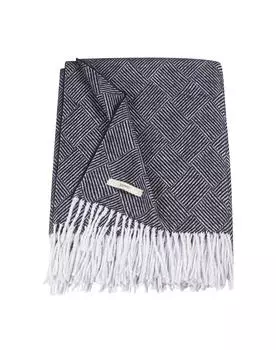 Плед e-blake Esprit, светло-коричневый/темно-синий