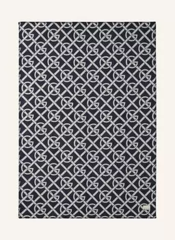 Плед GANT HOME, синий/белый