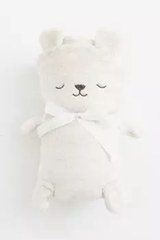 Плед H&M Home Appliqud Baby Bear, светло-бежевый