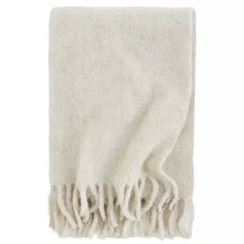 Плед H&M Home Wool-blend, светло-бежевый
