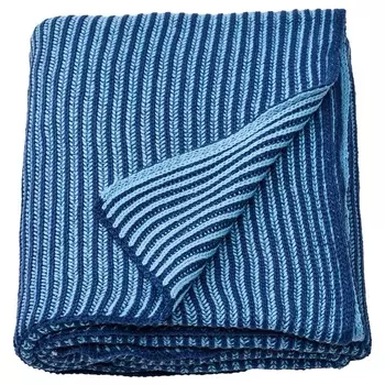Плед Ikea Praktfjaril, 130x170 см, синий