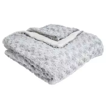 Плед из искусственного меха - шиферно-серый 180x230 см - Atmosphera crateur d'interieur Atmosphera Crateur d'intrieur