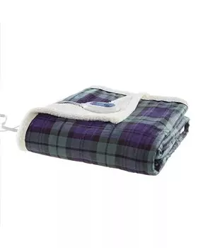 Плед из крупной норки Brewster размером 60 x 70 дюймов в берберский электрический плед Woolrich, бежевый