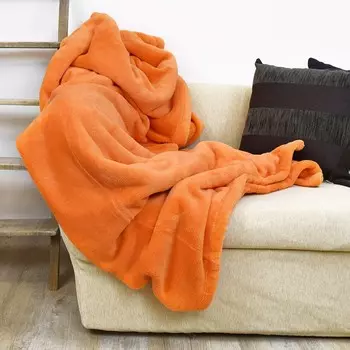 Плед из микрофлиса - Prime Daunex, мандарин