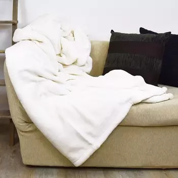 Плед из микрофлиса - Prime Daunex, натуральный белый