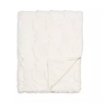 Плед из мраморного искусственного меха Hudson Park Collection, цвет Ivory/Cream
