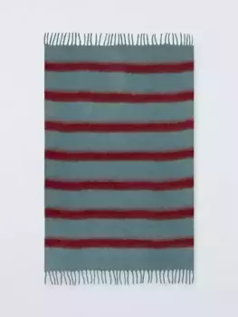 Плед John Lewis Mohair Effect Stripe, цвет heritage/grey