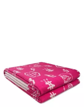 Плед Кашемировый Череп Philipp Plein, цвет Fuxia