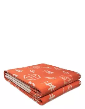 Плед Кашемировый Череп Philipp Plein, цвет Orange