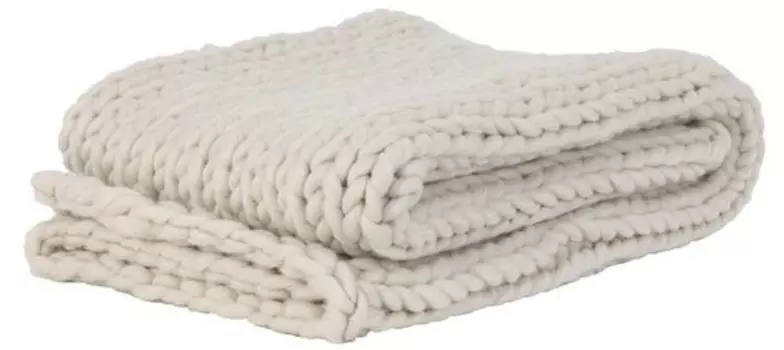 Плед Light & Living KNITTED, 127x1x152 см, белый