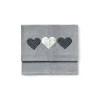 Плед Maryplaid Embroidered Heart Fleece 6M62297 160X180, серый