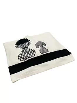 Плед Maryplaid Wool Embroidered Snoopy Fleece To Wash, 160180 см, серый/мультиколор