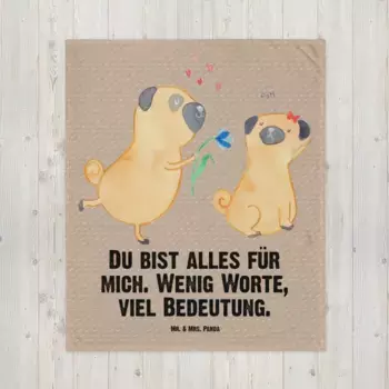 Плед Mr. & Mrs. Panda, коричневый