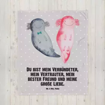 Плед Mr. & Mrs. Panda, серый